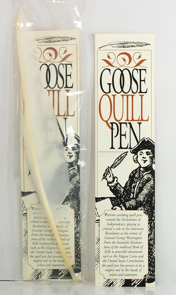 Cooperman HistoryLives cut quill feather pen, in package