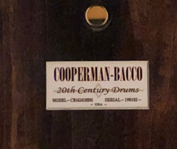 Cooperman-Bacco 20th Century Bass Drum, Shop Sample