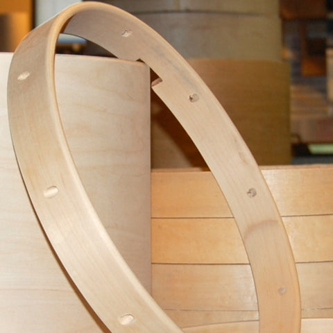 Cooperman solid maple single ply counterhoop, with rope holes