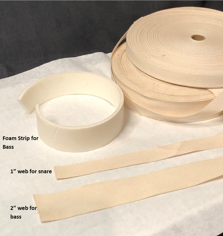 Cooperman web and foam drum muffler materials
